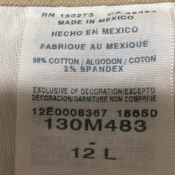 Riders by Lee camel colored cotton jean style pants size 12L - Picture 10 of 11